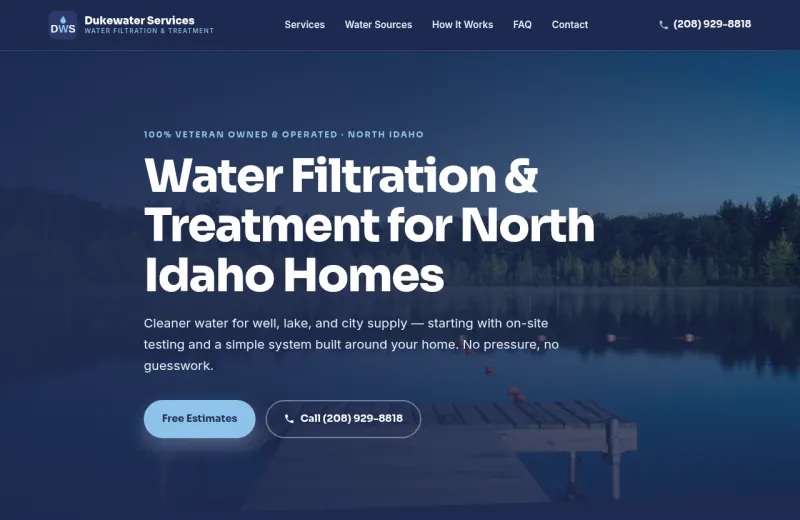 Preview of the Modern style homepage